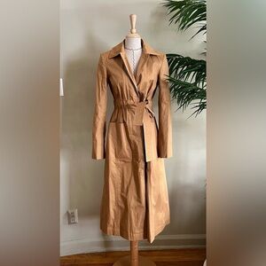 Tory Burch Elegant Tan Women's Trench Coat | XXS